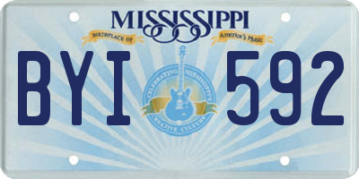 MS license plate BYI592