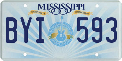 MS license plate BYI593