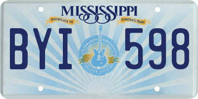 MS license plate BYI598