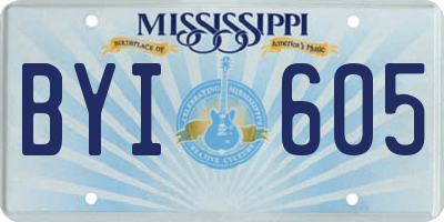 MS license plate BYI605