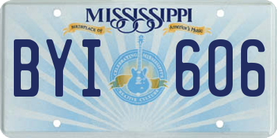 MS license plate BYI606