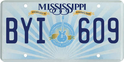 MS license plate BYI609