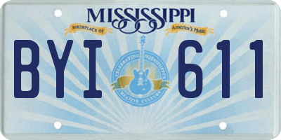 MS license plate BYI611