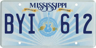 MS license plate BYI612