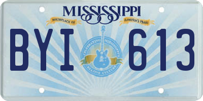 MS license plate BYI613