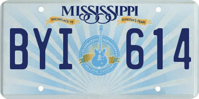 MS license plate BYI614