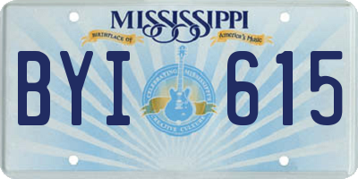 MS license plate BYI615