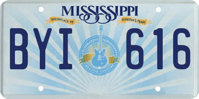MS license plate BYI616