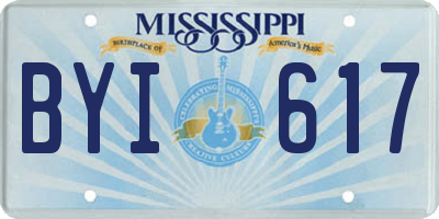 MS license plate BYI617