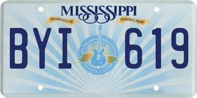 MS license plate BYI619