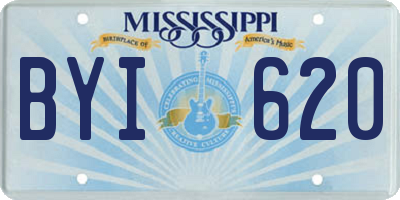 MS license plate BYI620