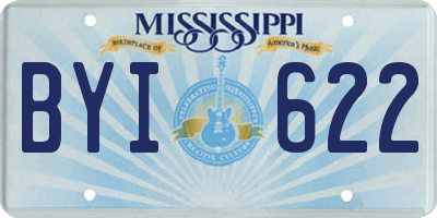 MS license plate BYI622