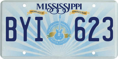 MS license plate BYI623