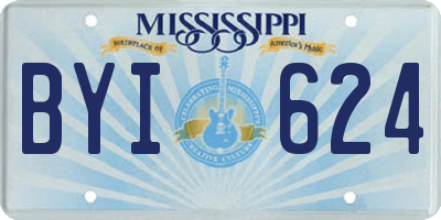 MS license plate BYI624