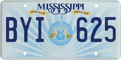 MS license plate BYI625