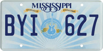 MS license plate BYI627