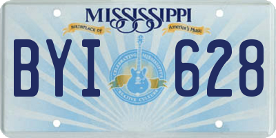 MS license plate BYI628