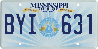 MS license plate BYI631