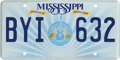 MS license plate BYI632