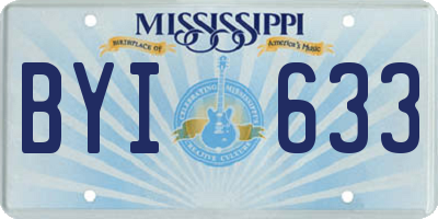 MS license plate BYI633