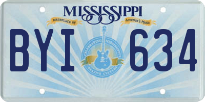 MS license plate BYI634