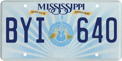 MS license plate BYI640