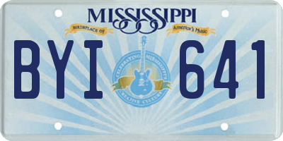MS license plate BYI641