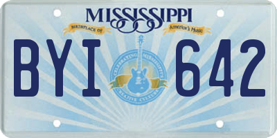 MS license plate BYI642