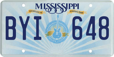 MS license plate BYI648