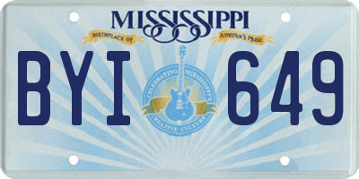 MS license plate BYI649