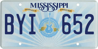 MS license plate BYI652