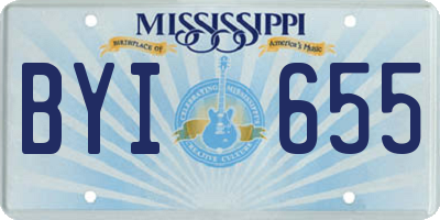 MS license plate BYI655