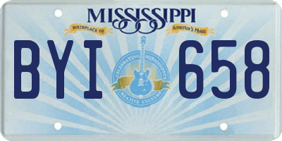 MS license plate BYI658