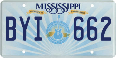 MS license plate BYI662