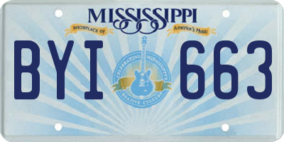 MS license plate BYI663