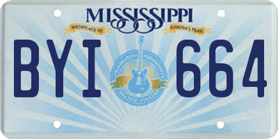 MS license plate BYI664