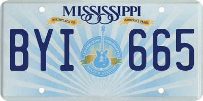 MS license plate BYI665