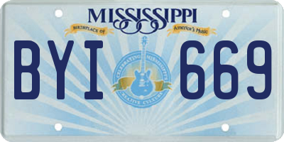 MS license plate BYI669