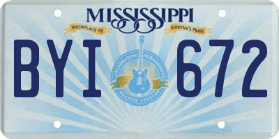 MS license plate BYI672