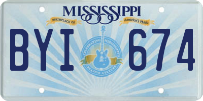 MS license plate BYI674