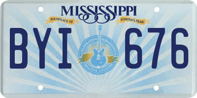 MS license plate BYI676