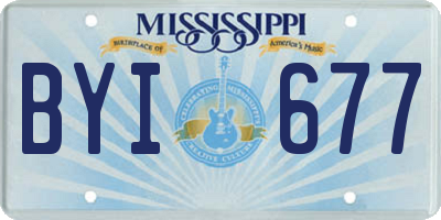 MS license plate BYI677