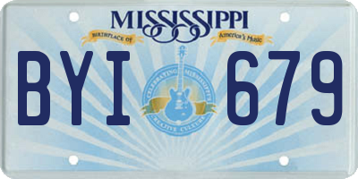 MS license plate BYI679