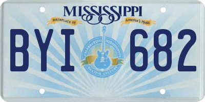 MS license plate BYI682