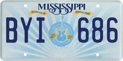 MS license plate BYI686