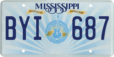 MS license plate BYI687