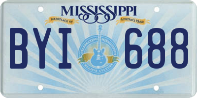 MS license plate BYI688