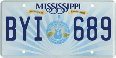 MS license plate BYI689