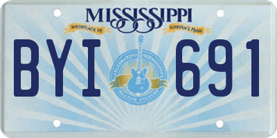 MS license plate BYI691