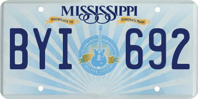 MS license plate BYI692